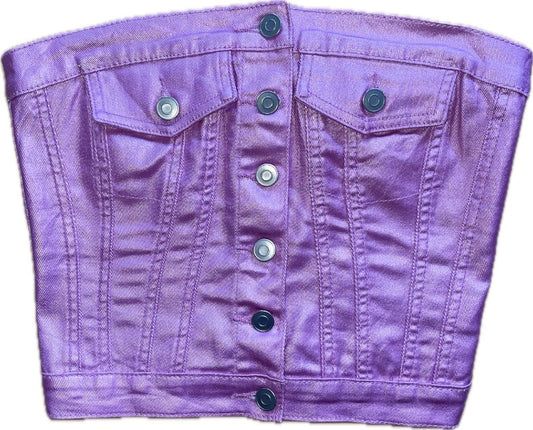 Project/Rebel bleikt denim korselett