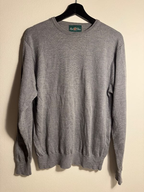 Alan Paine merino ullarpeysa grá