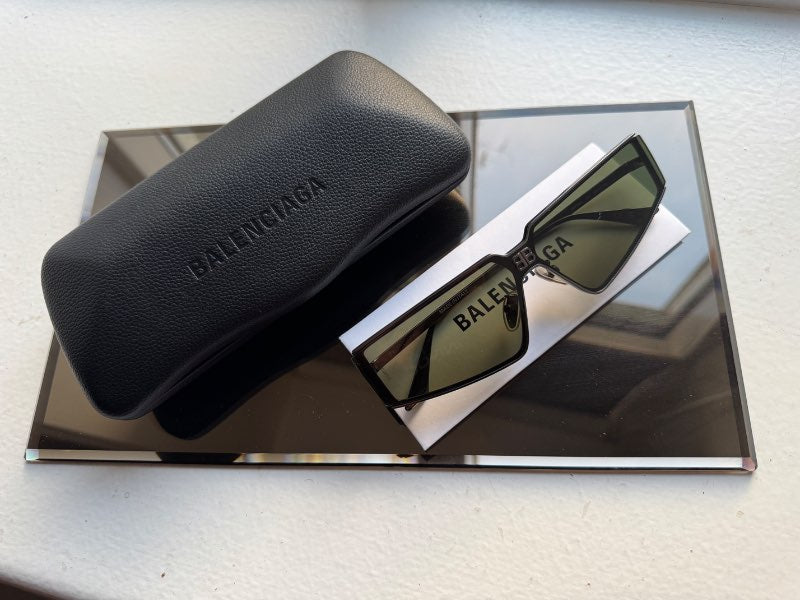 Balenciaga Shield 2.0 ruthenium sólgleraugu