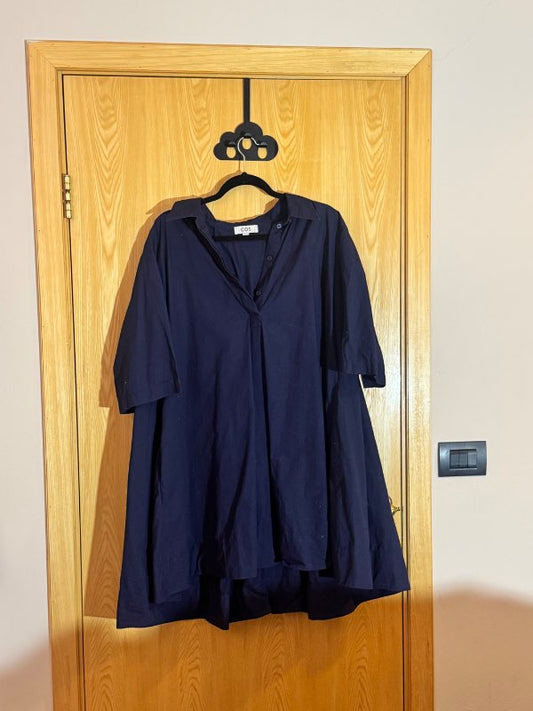 COS - blár skyrtukjóll