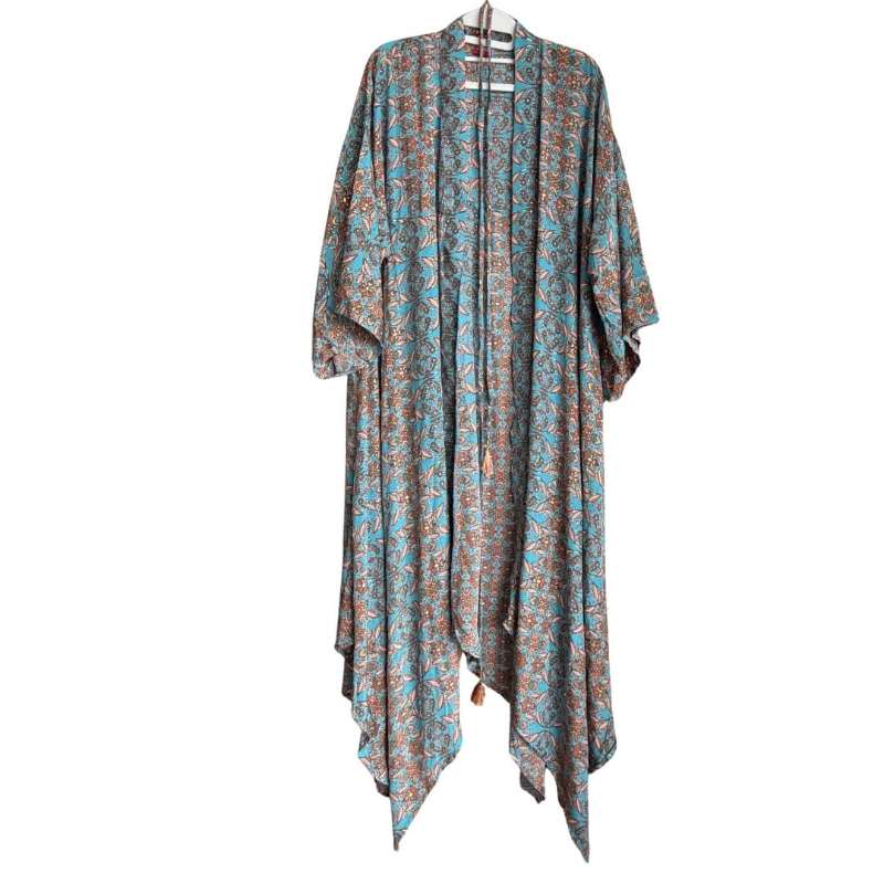 Kjóll / Kimono, bundinn um mittið