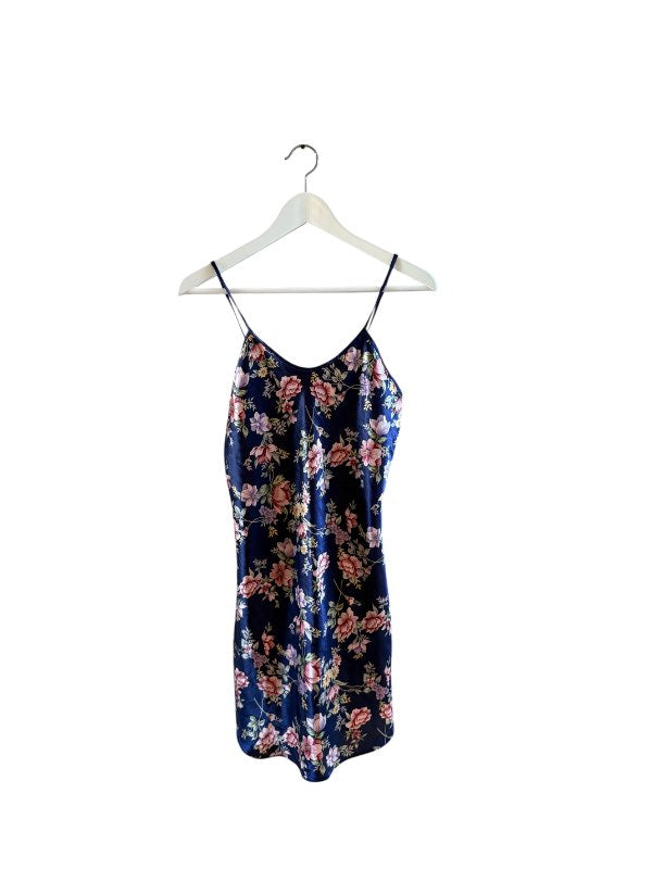 Kathryn flower silky slip dress