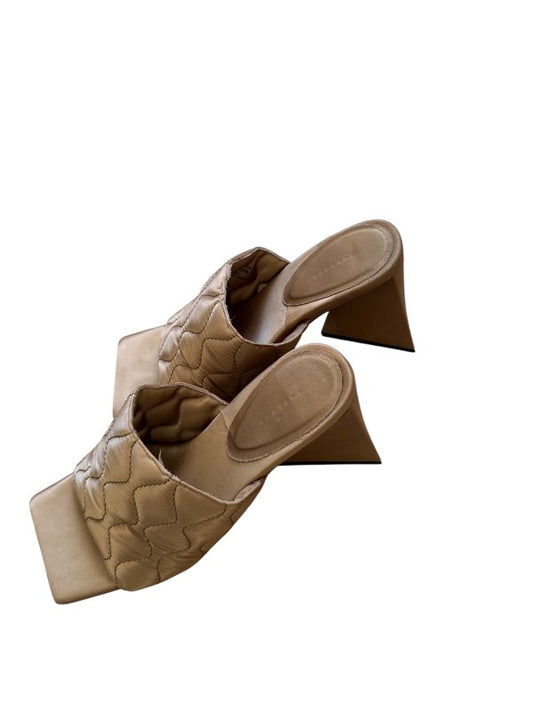 Topshop mustard satin mules