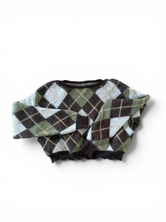 Y2K-style cropped peysa