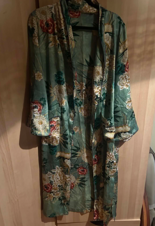 satin floral sloppur