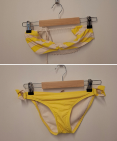 bikini gult og hvítt