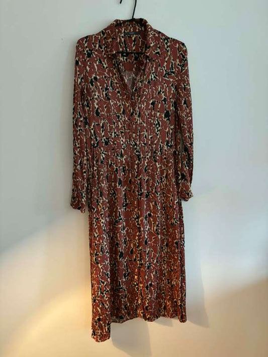 Kjóll brúnn mynstraður ESPRIT