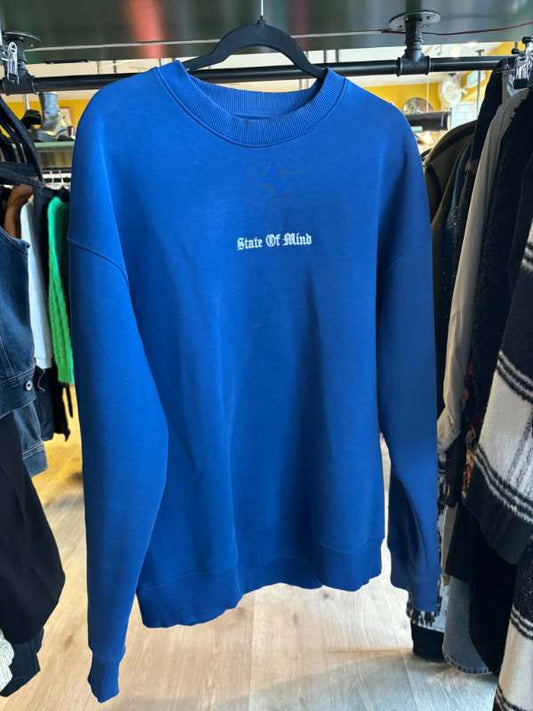 Blá crew neck