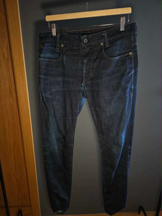 Bláar G star raw gallabuxur - slim fit