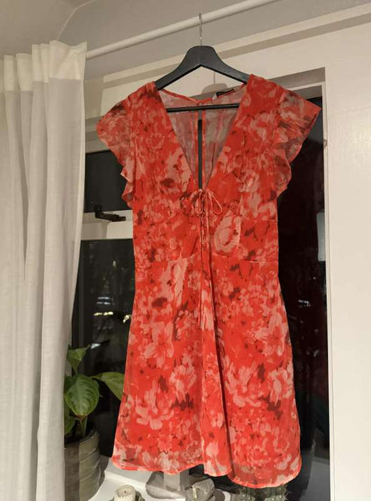 Rauður Stradivarius kjóll