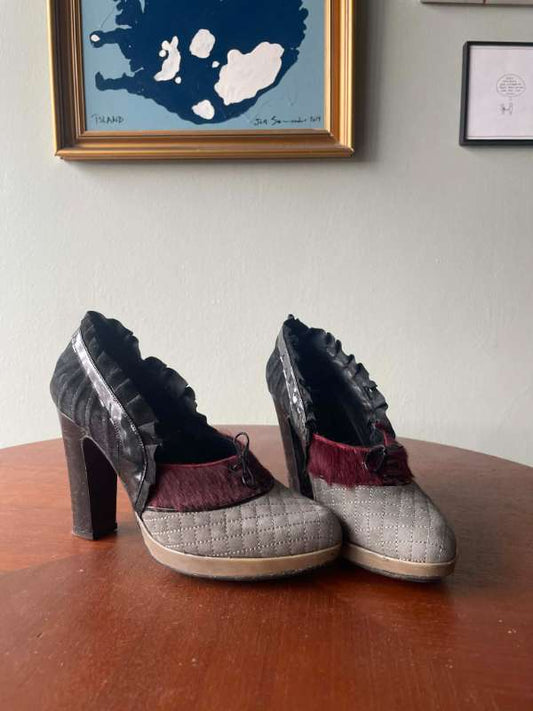 Kronkron skór gráir,fjúlubláir og svartir