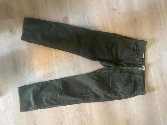 Grænar corduroy buxur