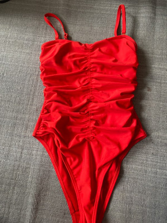 Red swimsuit
