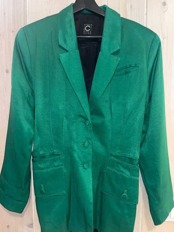 green suit jacket