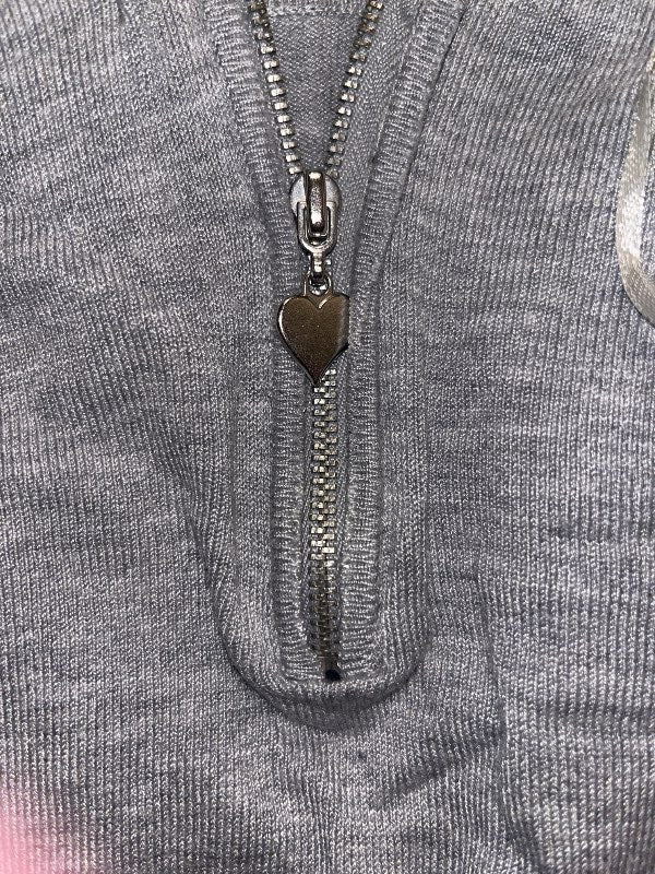 MOHITO gray blouse with silver heart