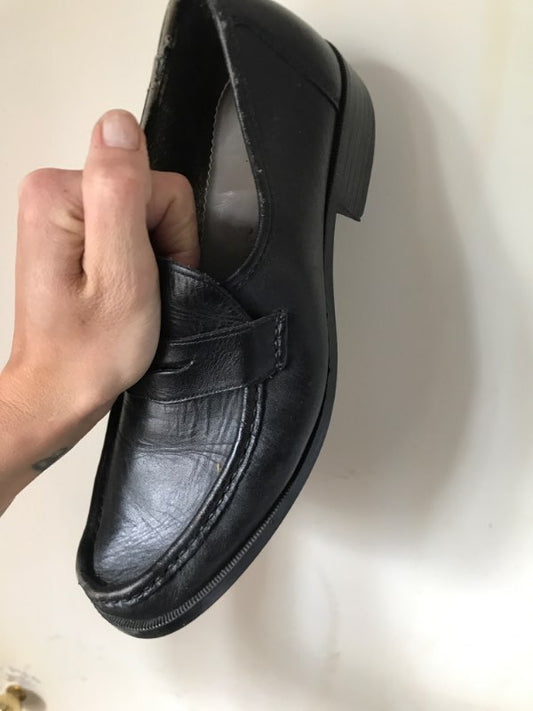 italian loafers black