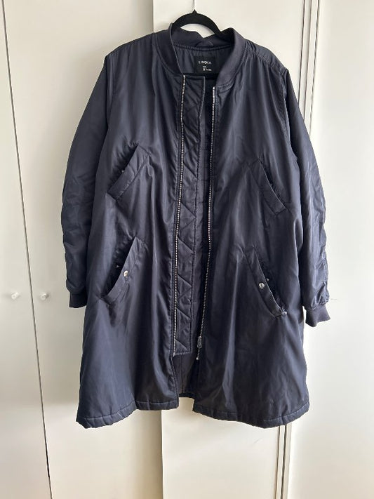 Parka síð blá Lindex st L