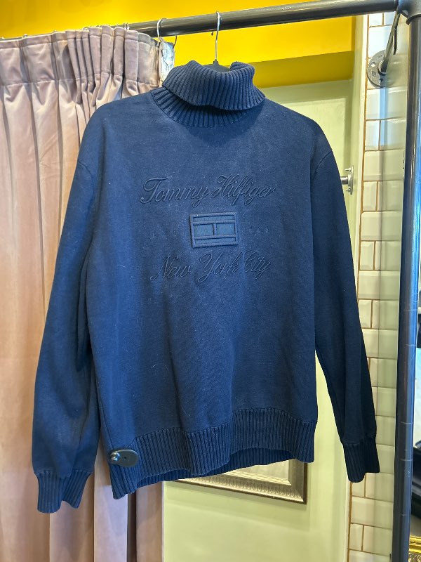 Tommy Hilfiger Navy rúllukr peysa