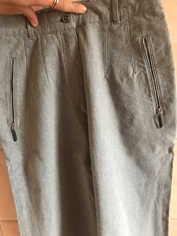 High waist vintage stretch pants