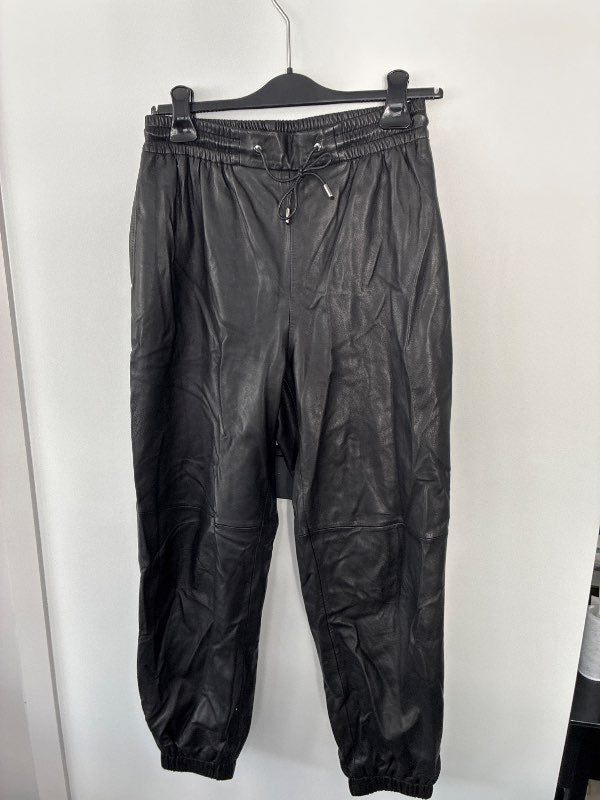 Massimo DUTTI sv Leðurbux