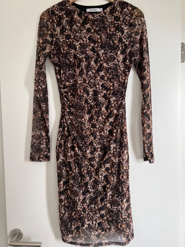 Nakd snakeprint kjóll