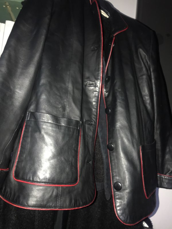 Leður vintage blazer