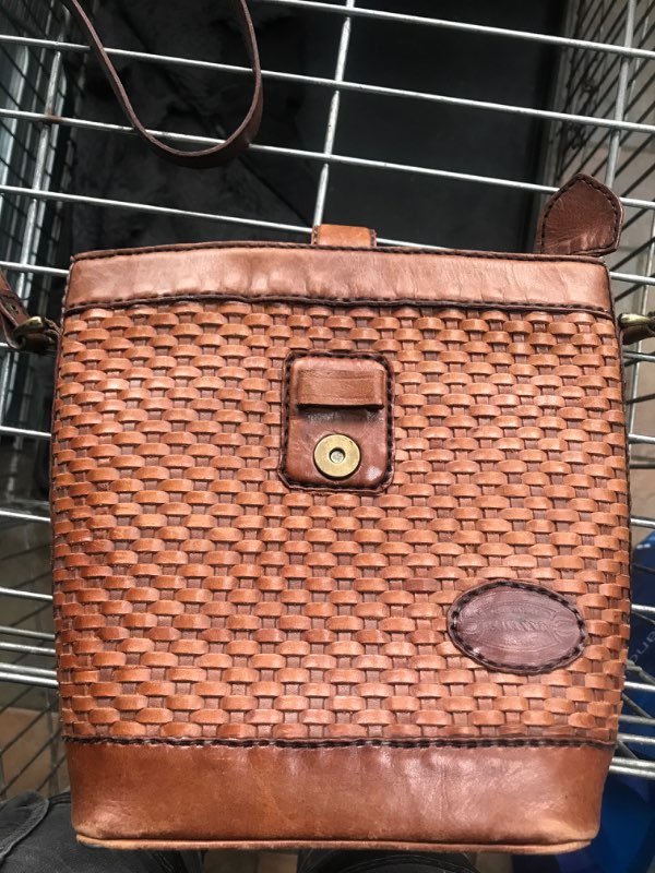 Brown bucket bag