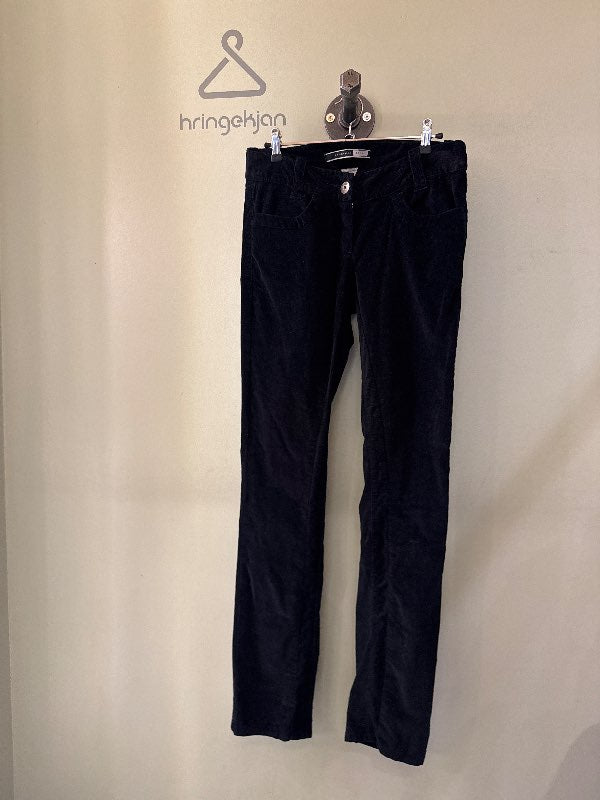 Sportmax flauelsbuxur - svartar