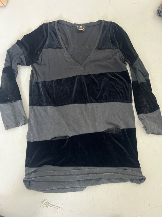 Aftur jersey kjóll m/vösum