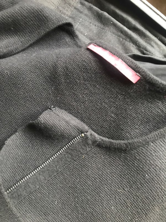 French designer wool cardigan