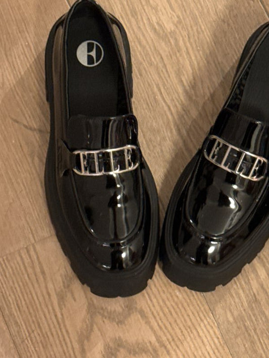 Svartir Elle loafers