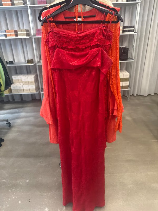 Rauður vintage siðkjoll