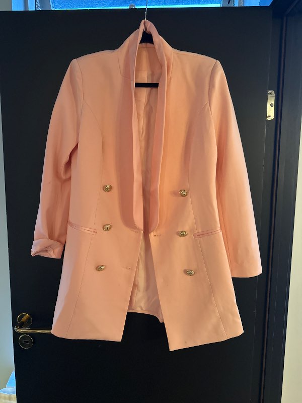Bleikur geggjaður blazer