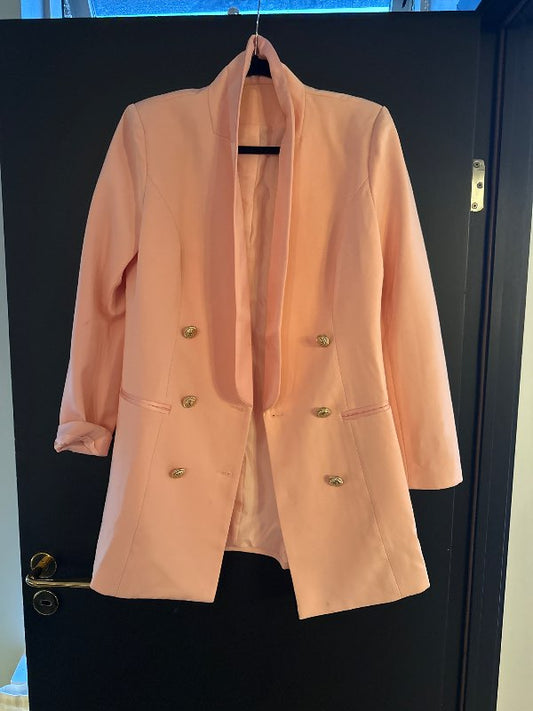 Bleikur geggjaður blazer