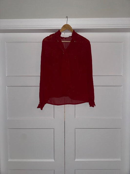 Rauð vintage blússa
