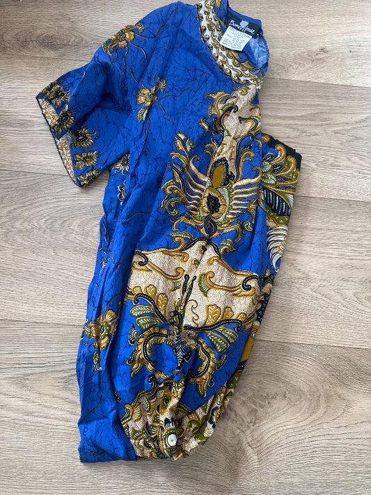 Bambi house blár munstur kjóll