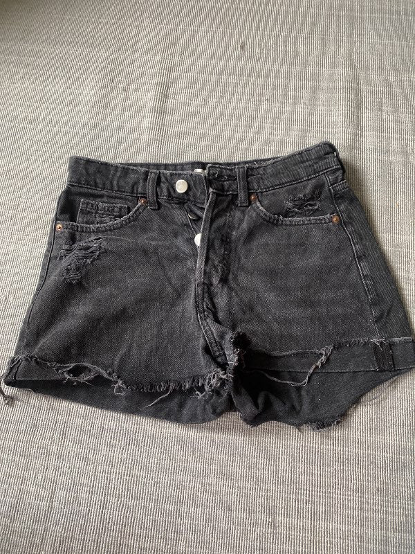 Denim black shorts