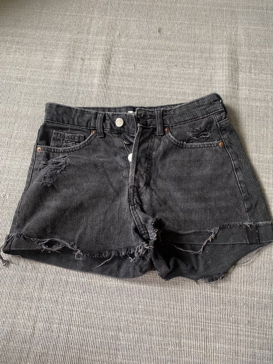 Denim black shorts