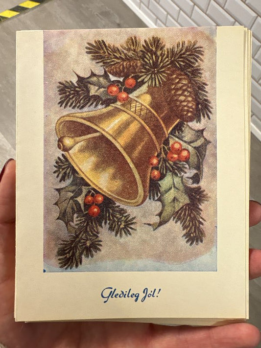 Jólakort. Klukka
