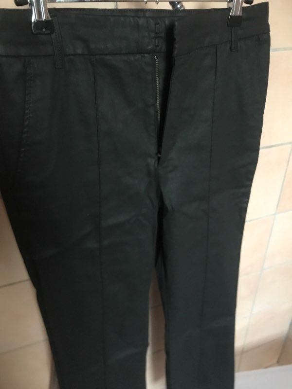 massimo dutti waxed suit pants