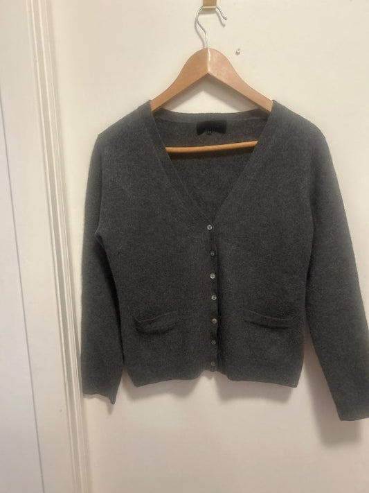 Grey cardigan Italian cashmere 100%