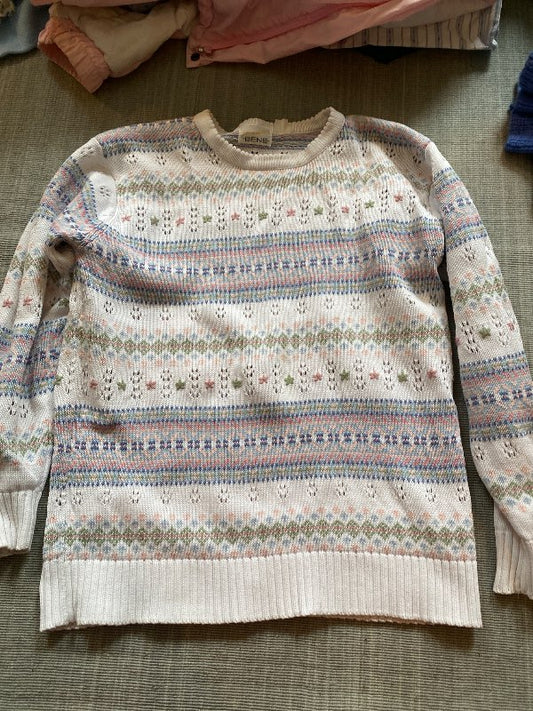 Cotton white sweater