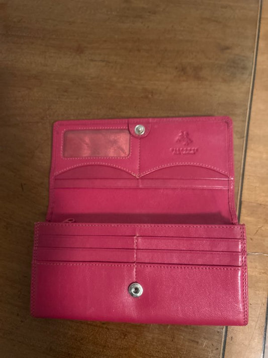 Visconti Italian red leather purse