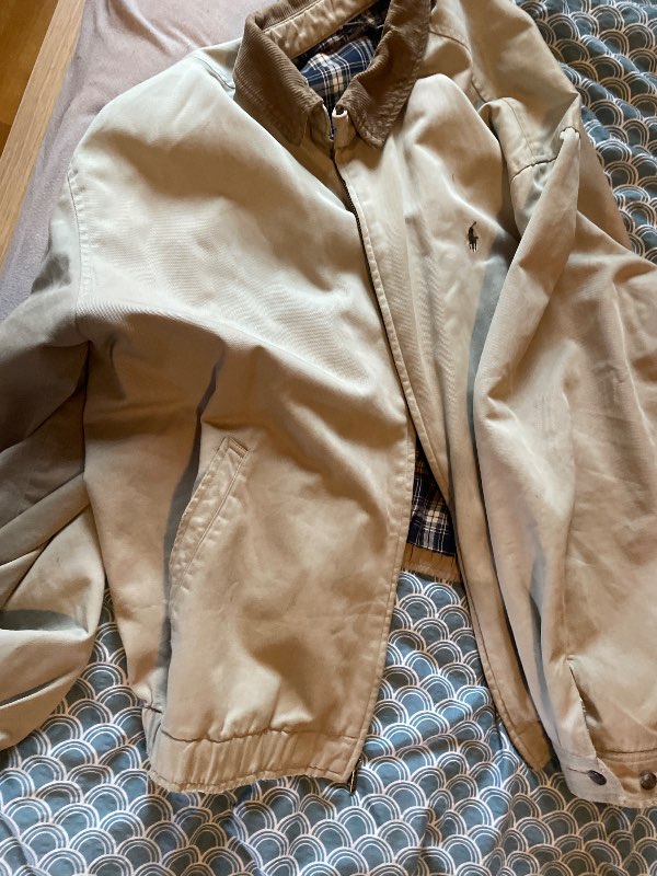 Beige Polo Harrington jakki