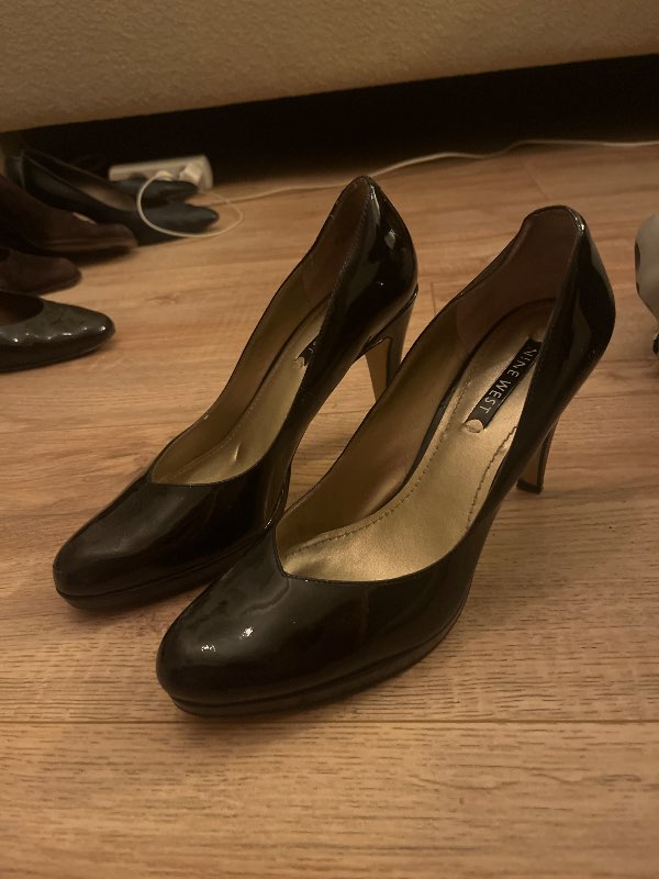 Nine West svartir hælaskór