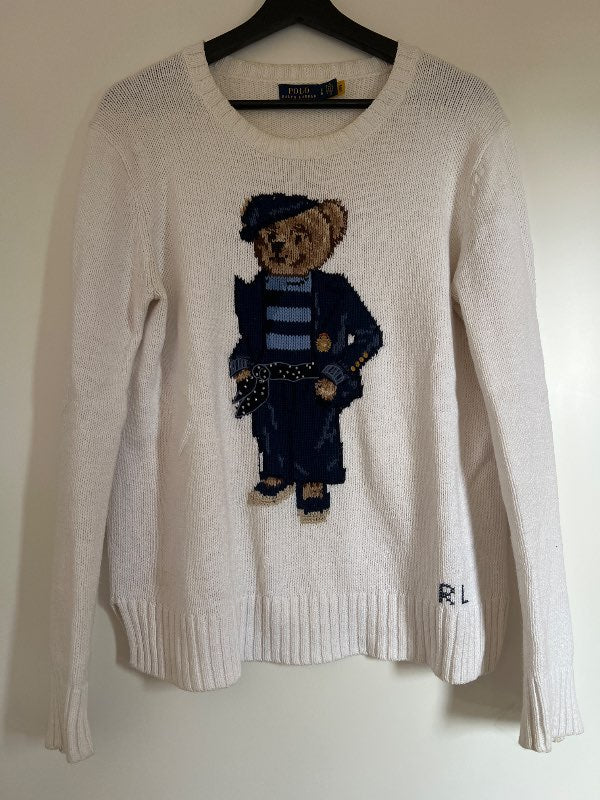 Ralph Lauren hvít knit peysa