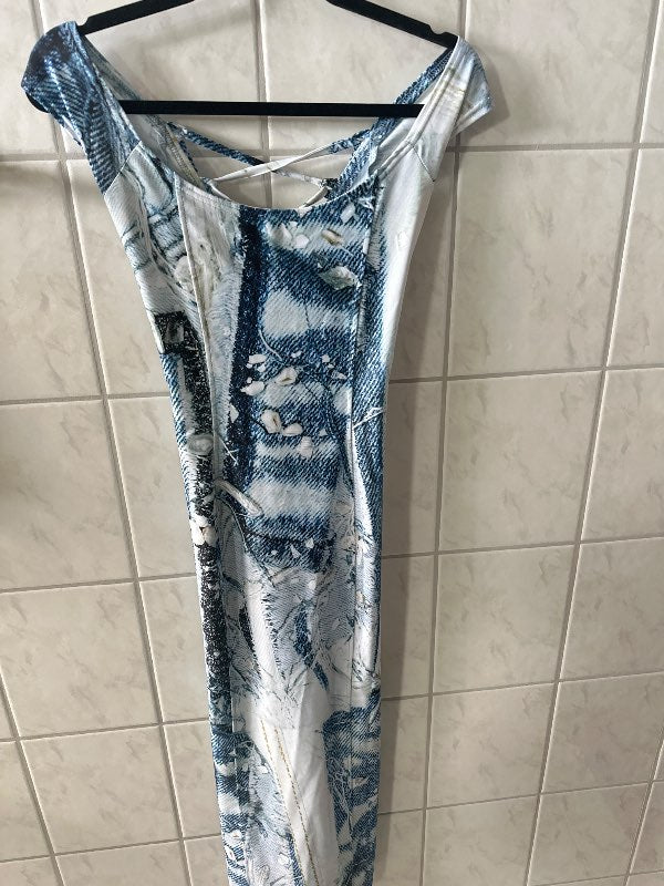 Yeoman denim patch kjóll