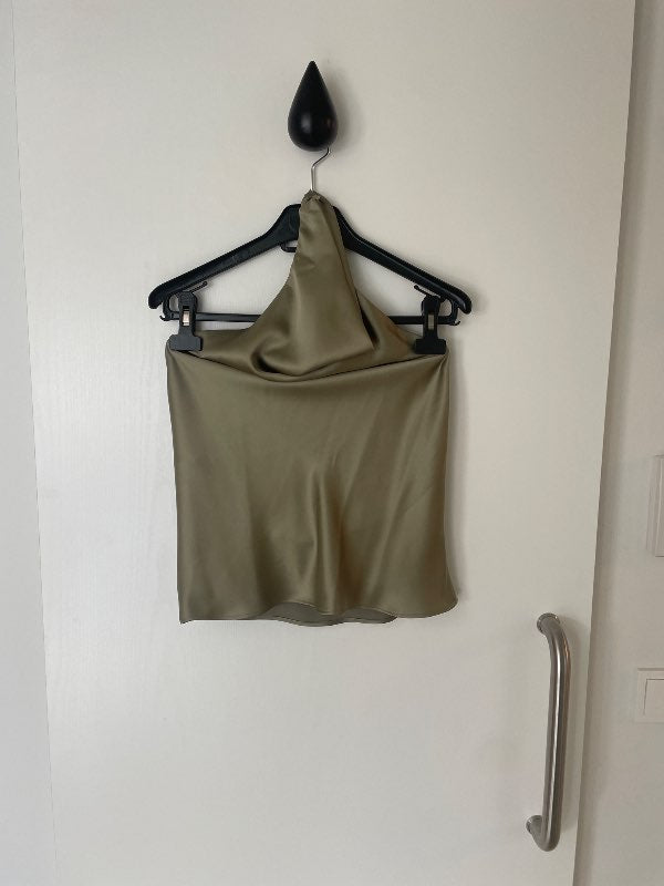 Satin toppur grænn