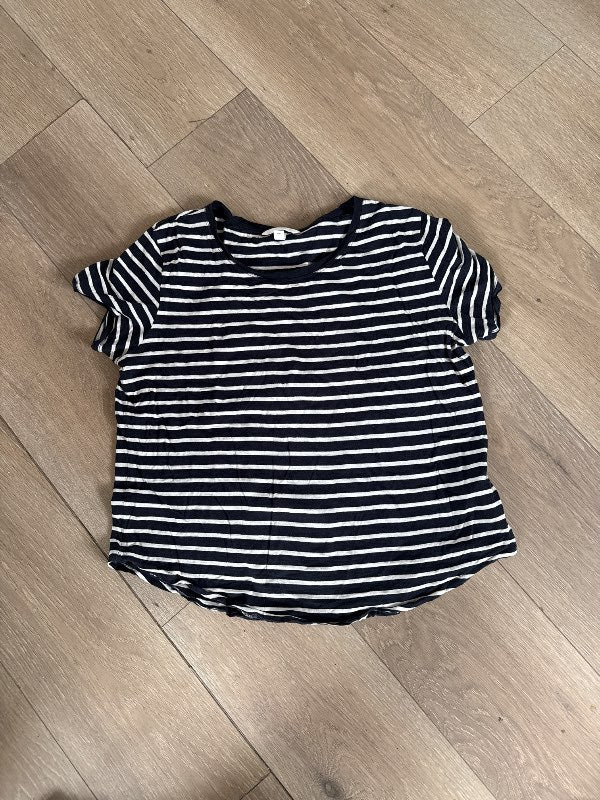 H+M stuttermabolur svart/hvitur