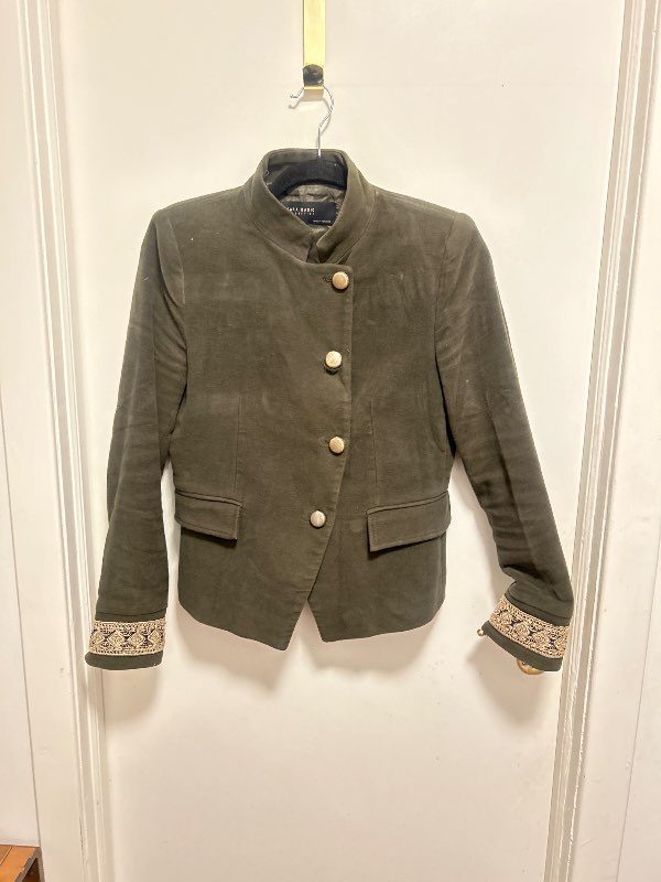 Green velvet Zara jacket